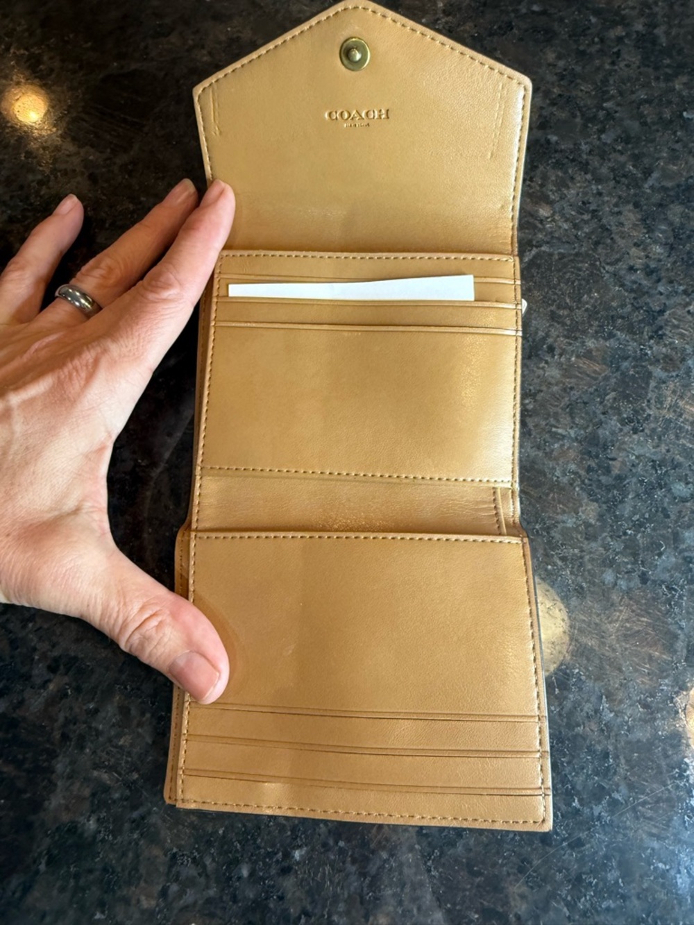 Coach Floral Envelope Trifold Wallet - Cream/Pink - Picture 9 of 15